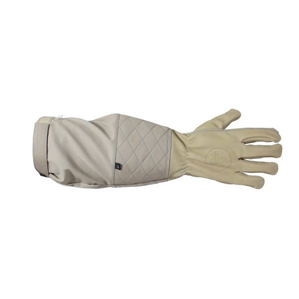 Fowybe 1 Paar Imkerhandschuhe Aus Leder – Elastische Bündchen, Robust & Schützend Für Bienenzucht, Praktisches Zubehör